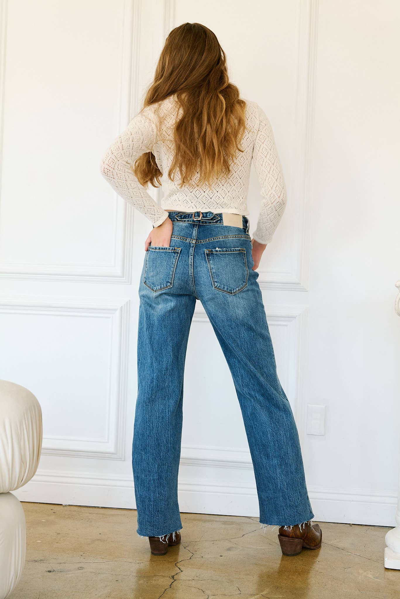 Dual accent crossover Jeans