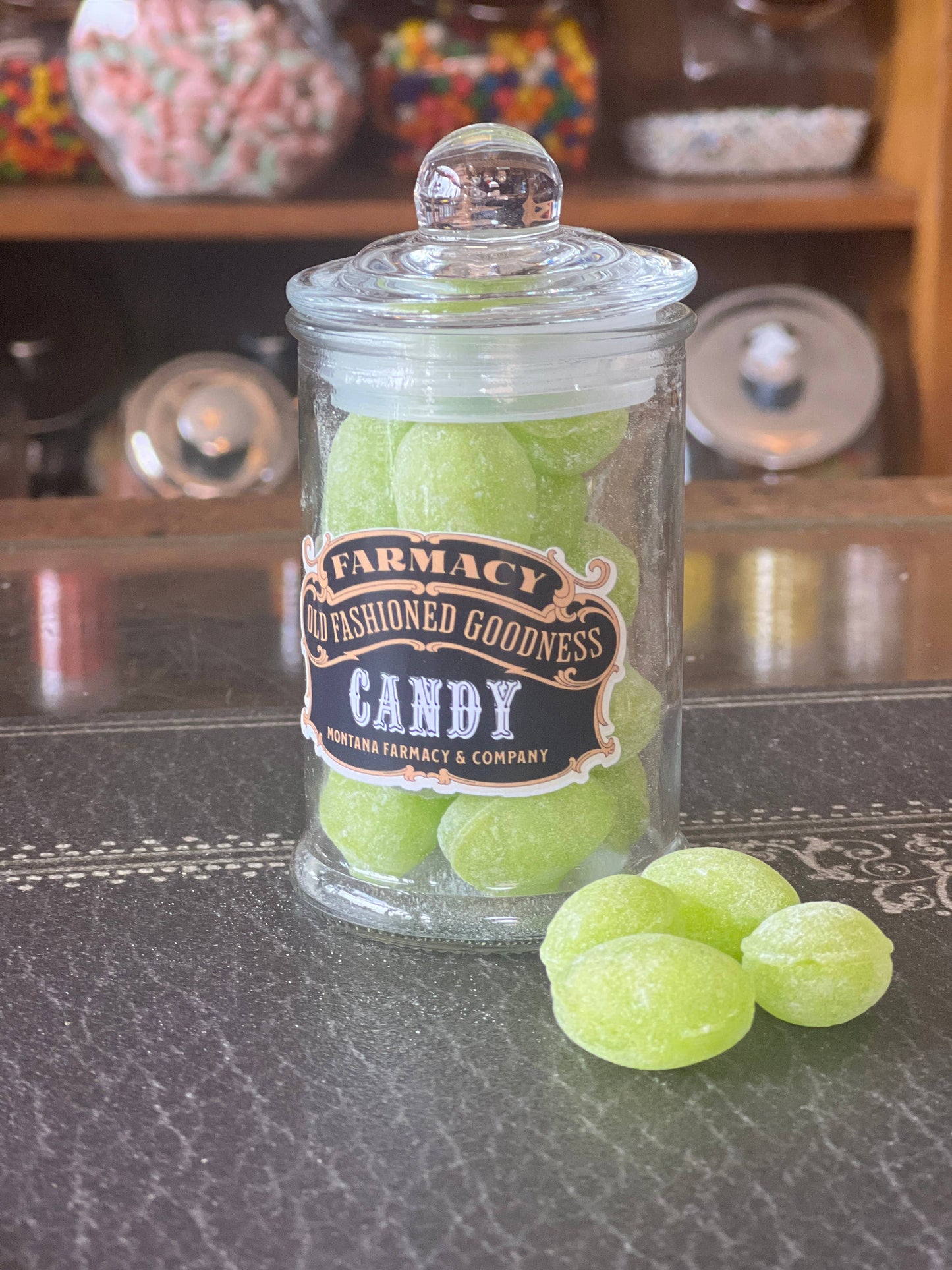 Apothecary Jar Green Apple Hard candy old fashioned