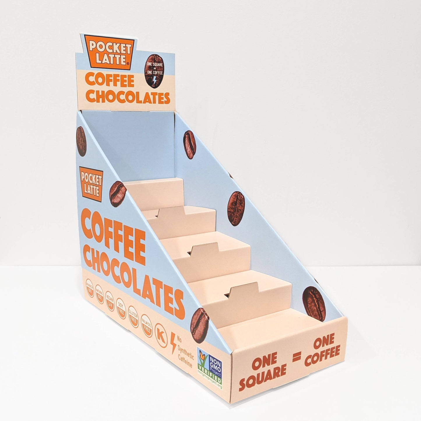 Pocket's Chocolates (Formerly Pocket Latte) - Countertop Starter Set - Coffee Chocolate Bars: 2 cases per flavor ($10 off display)