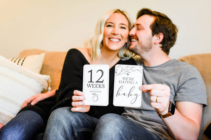 Pregnancy Milestone Cards | Baby Announcement & Reveal