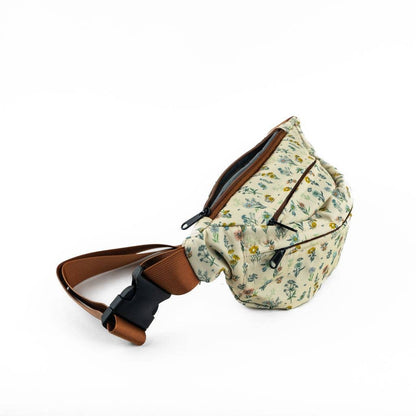 Spring Floral Cream Belt Bag