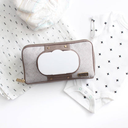 Itzy Ritzy - Vanilla Latte Travel Wipes Case