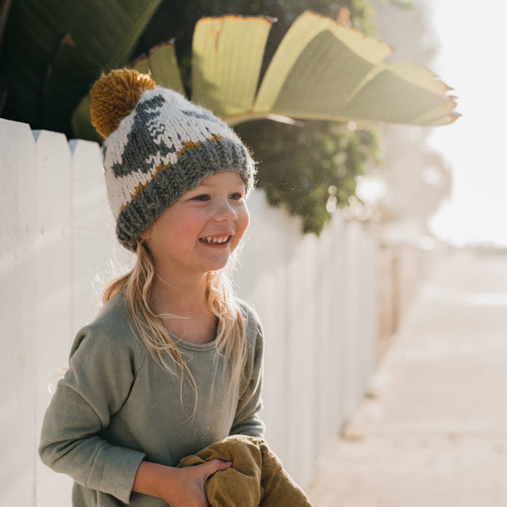 T-Rex Knit Beanie Hat: L (2-6 years)