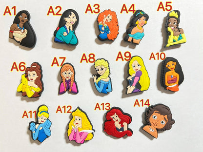 JuliesDecal - Princesses and Brave Girls shoe charms: Set A 14pcs