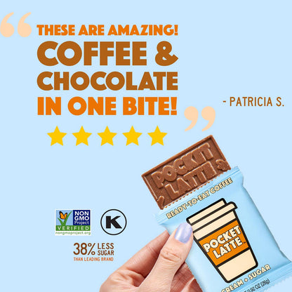 Pocket's Chocolates (Formerly Pocket Latte) - Countertop Starter Set - Coffee Chocolate Bars: 2 cases per flavor ($10 off display)