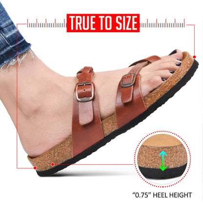 Aerothotic Irene Soft Footbed Women Cork Slide Sandals: