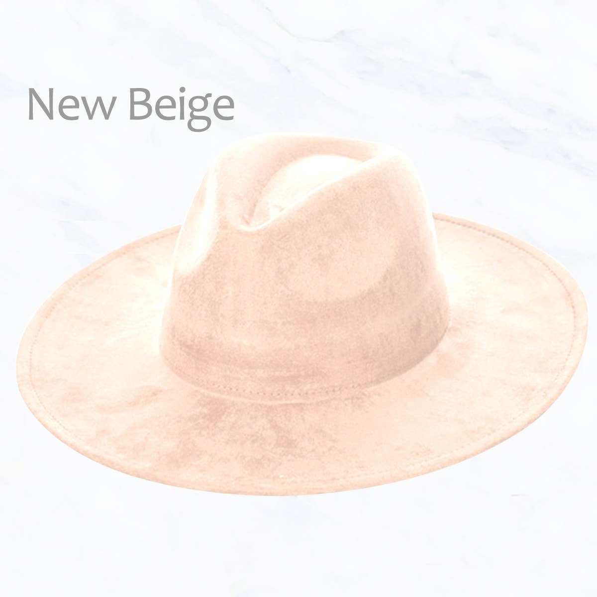 Suzie Q USA - Suede Large Eaves Peach Top Fedora Hat: Light Pink