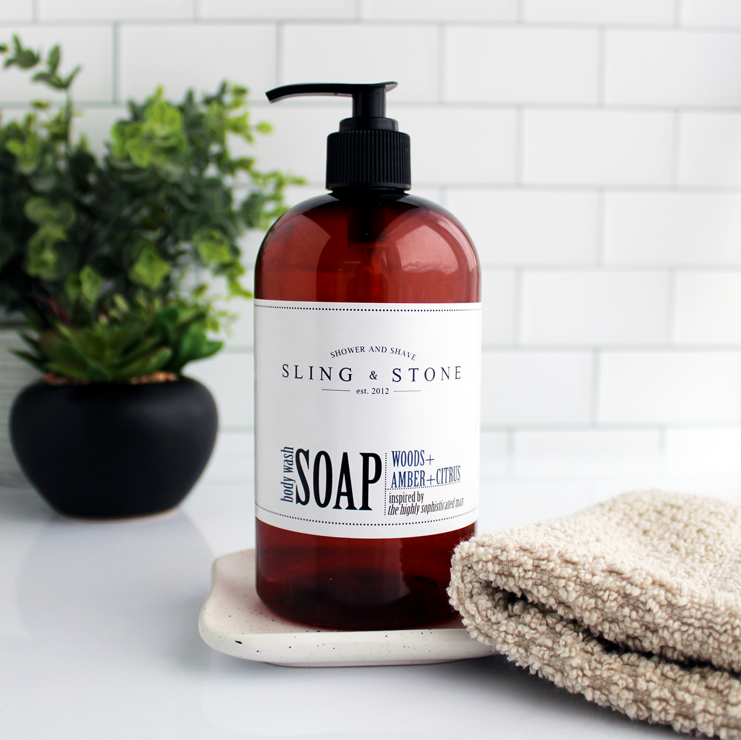 Men's Liquid Body Wash-: 'Ruggedly Handsome Man' (Oakmoss+Amber)