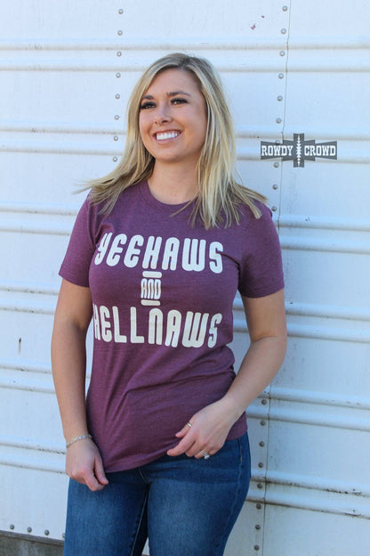 Hellnaws maroon t-shirt