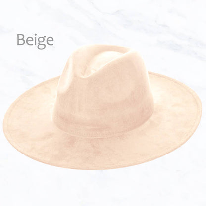 Suzie Q USA - Suede Large Eaves Peach Top Fedora Hat: Rust