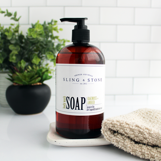 Men's Liquid Body Wash-: 'Ruggedly Handsome Man' (Oakmoss+Amber)