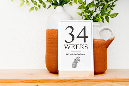 Pregnancy Milestone Cards | Baby Announcement & Reveal