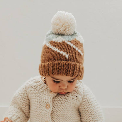 Mountain Hand Knit Beanie Hat: L (2-6 years)