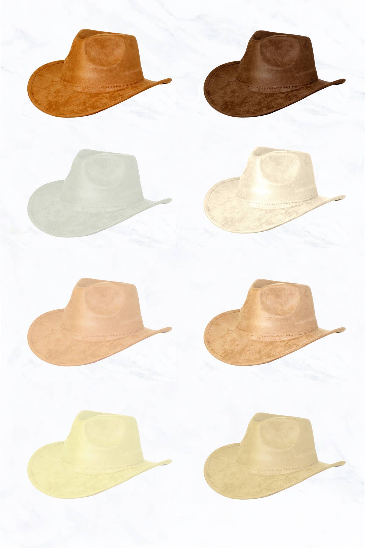 Suzie Q USA - Suede Regular Cowboy Fedora Hat: Camel