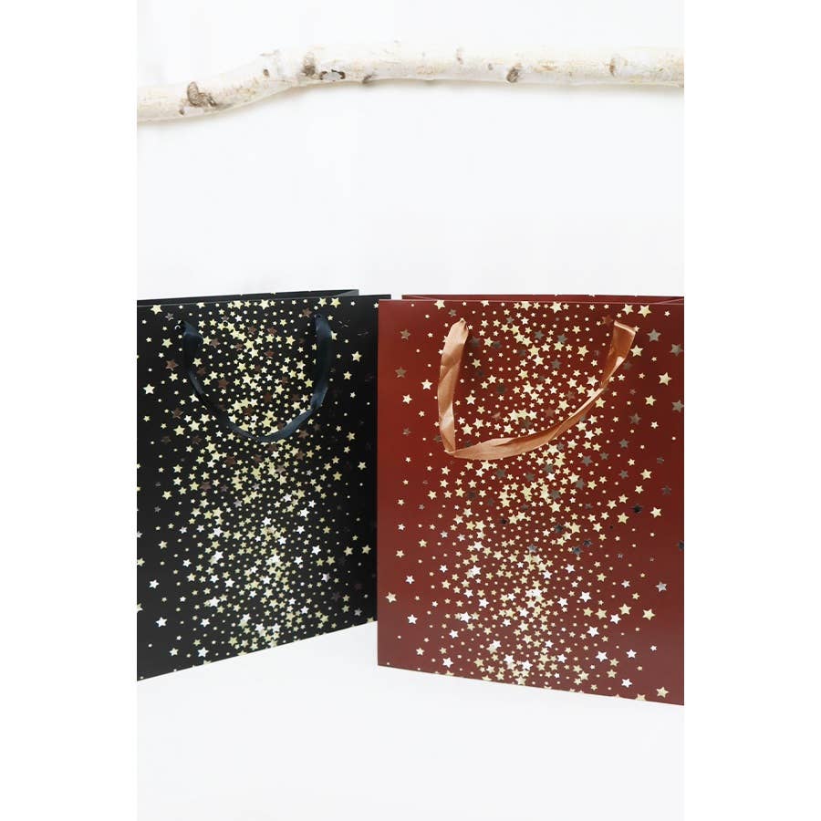 Love and Repeat - Gold Foil Stars Solid Color Large Size Gift Bag: MIX COLOR / ONE