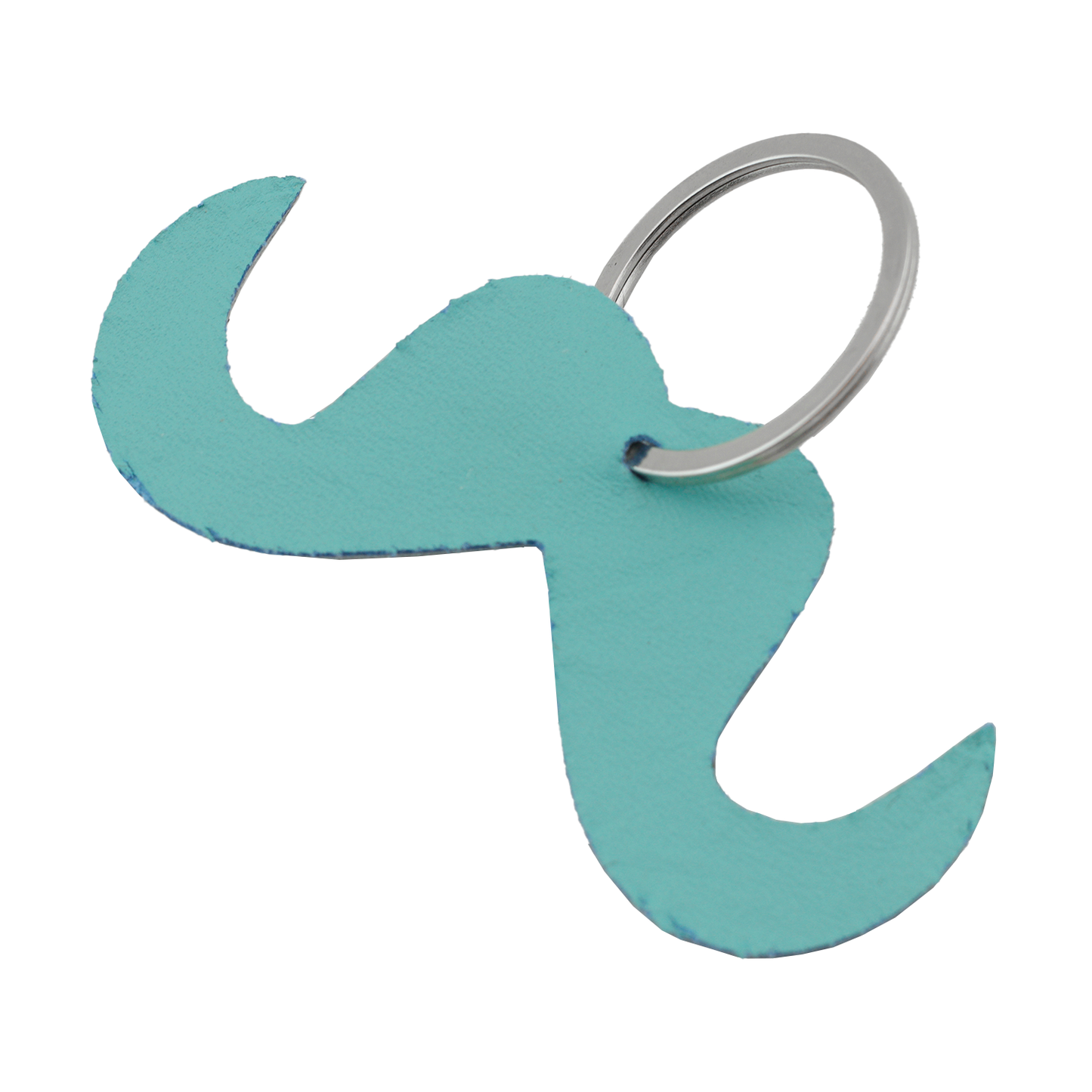 Mustache Cowhide Keychain