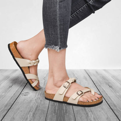 Aerothotic Irene Soft Footbed Women Cork Slide Sandals: