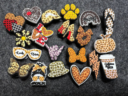 JuliesDecal - Pick your own leopard print cheetahs print sexy Theme Shoe Charms Best Quality JuliesDecalDesign: #9 Hair ring