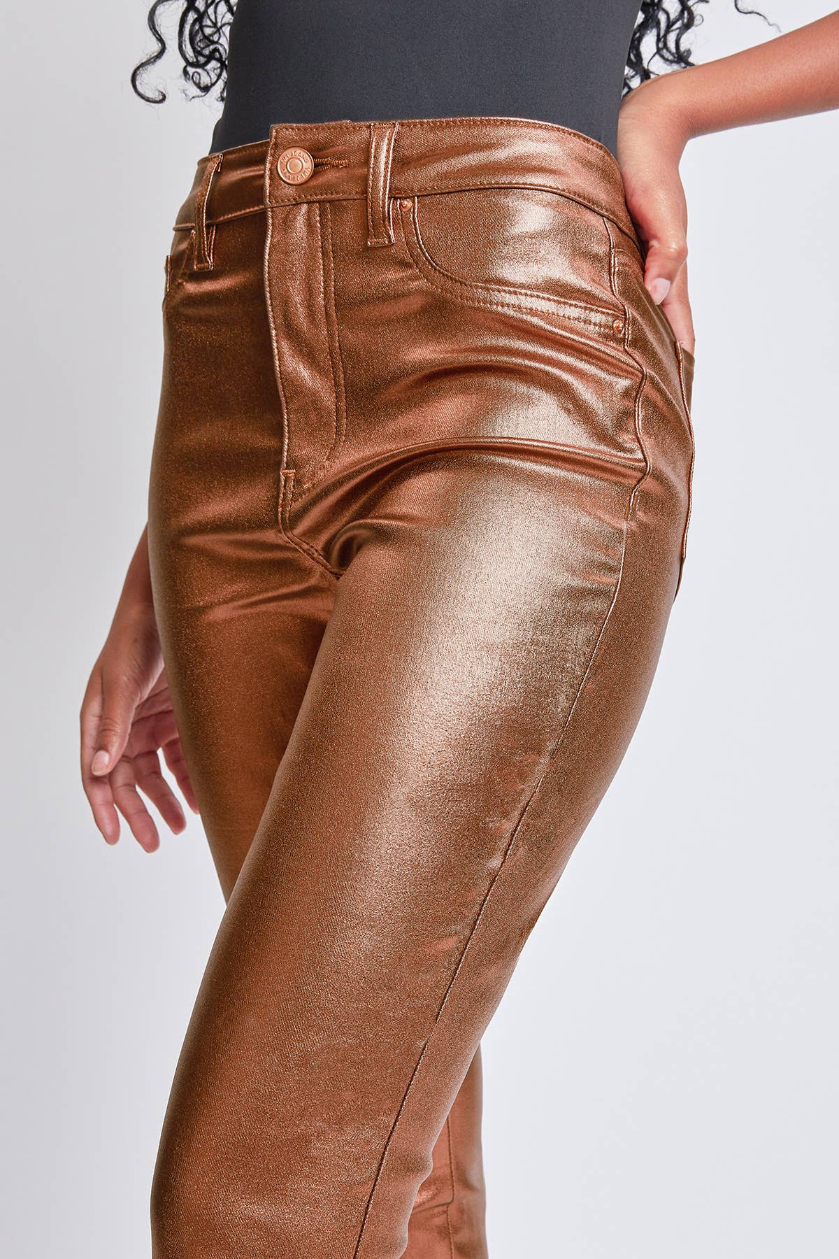 Junior High Rise Metallic Skinny Jean