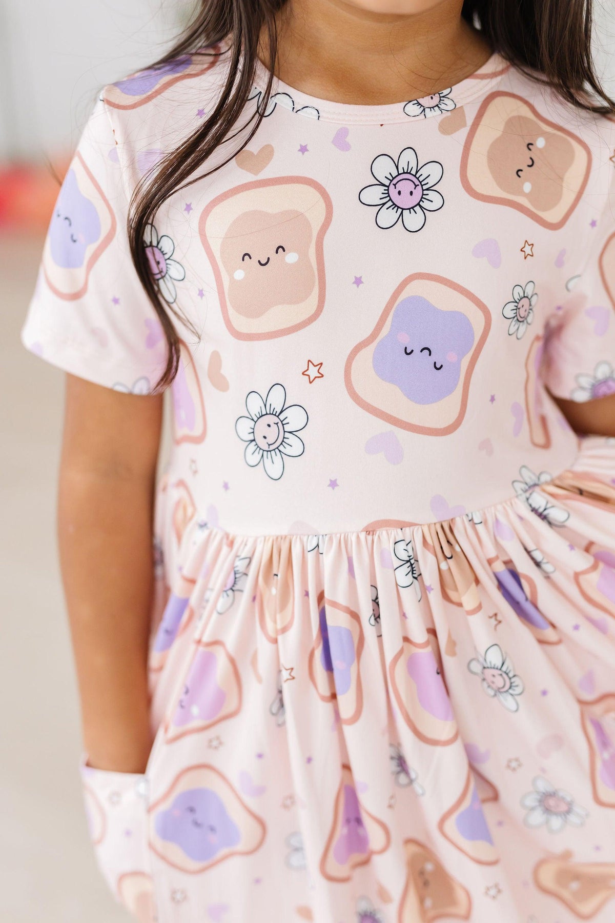 SALE Peanut Butter Jelly Time S/S Pocket Twirl Dress