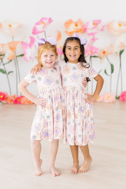 SALE Peanut Butter Jelly Time S/S Pocket Twirl Dress