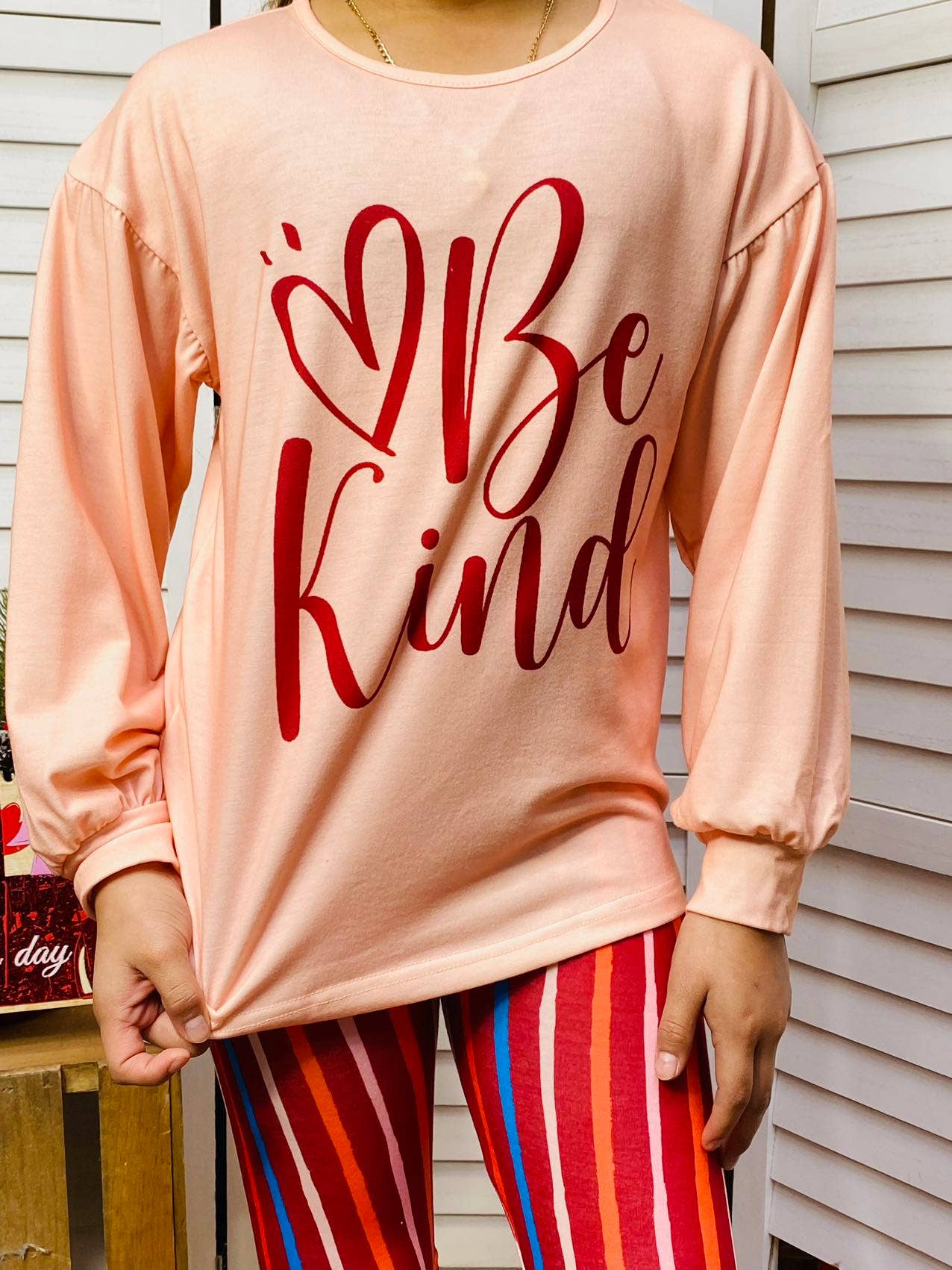Kids "Be Kind" heart print