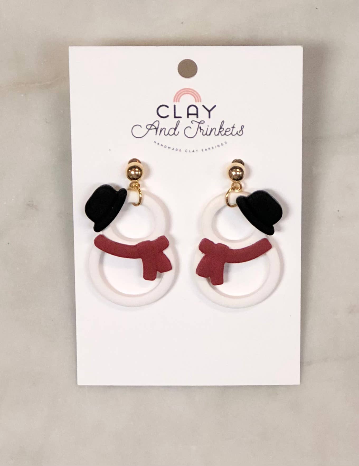 Snowman Dangle Earrings