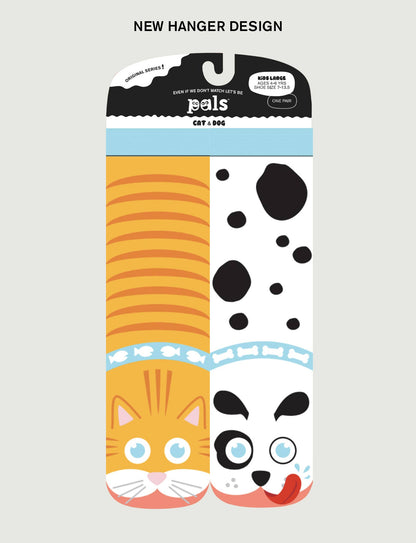 Cat & Dog Fun Mismatched Non-Slip Kids Socks