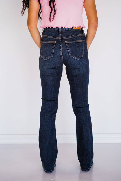 Non-Distressed Dark Wash Bootcut Jeans