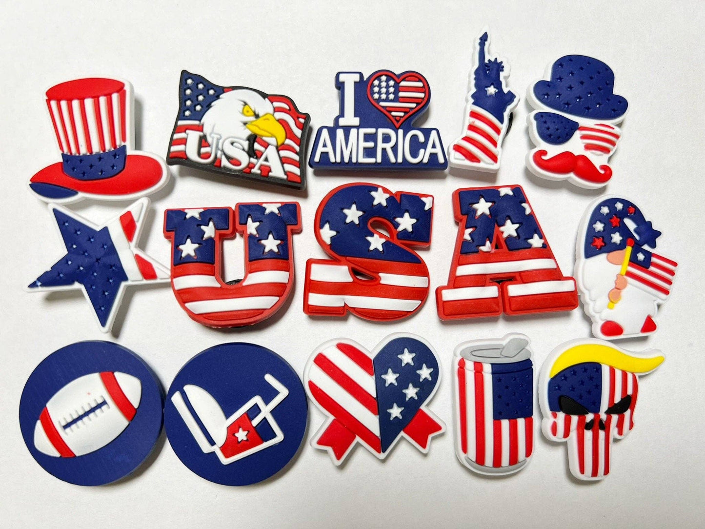 JuliesDecal - Pick your own USA America patriotic shoe charms: #6