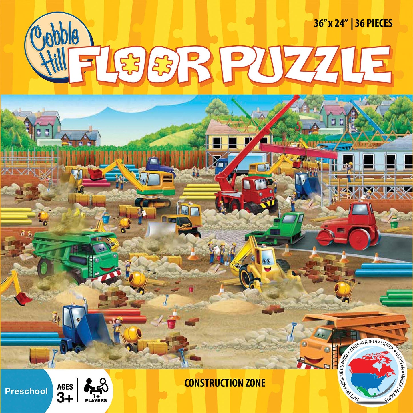 Construction Zone 36pc floor puzzle