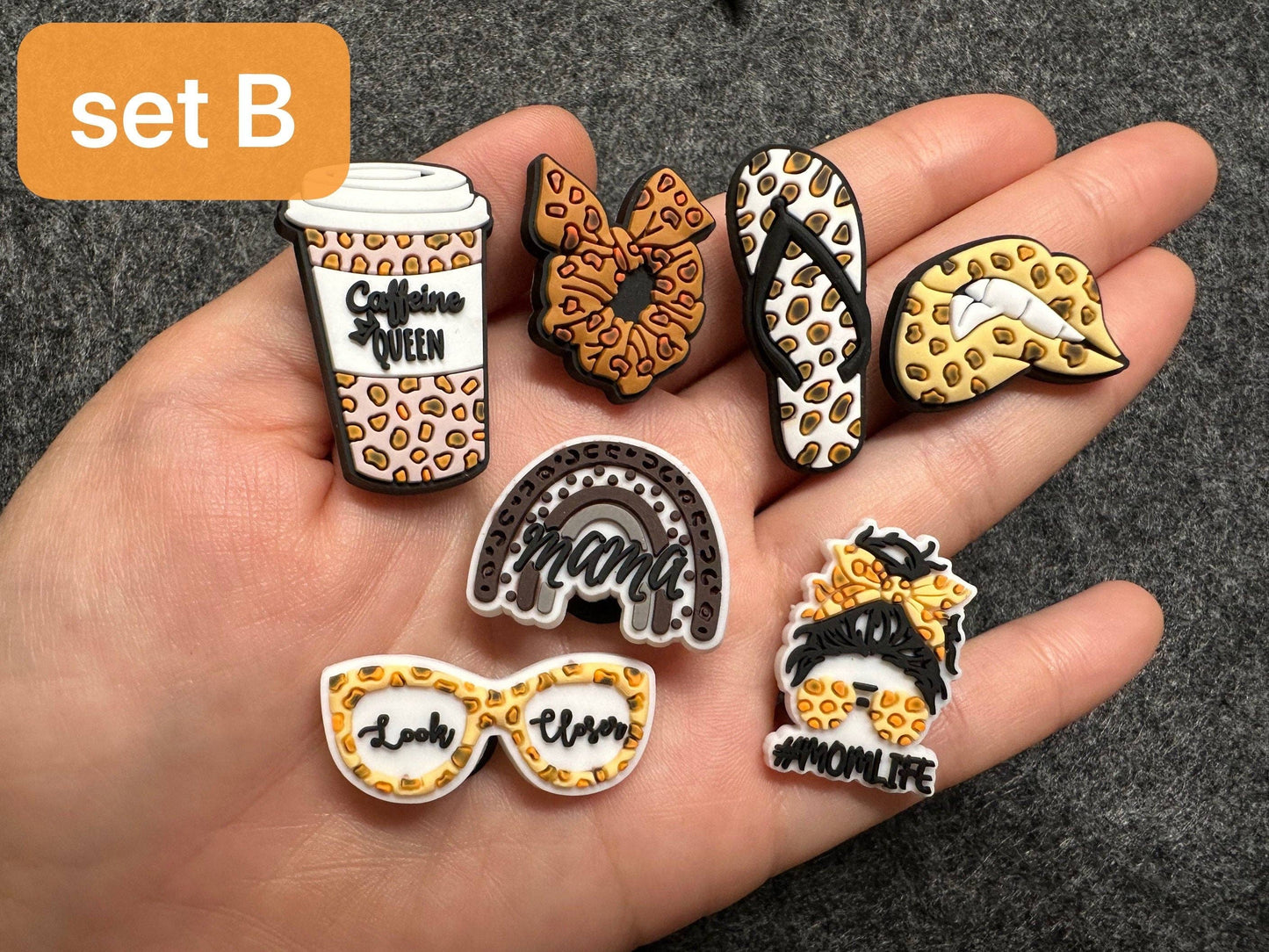 JuliesDecal - Pick your own leopard print cheetahs print sexy Theme Shoe Charms Best Quality JuliesDecalDesign: #9 Hair ring