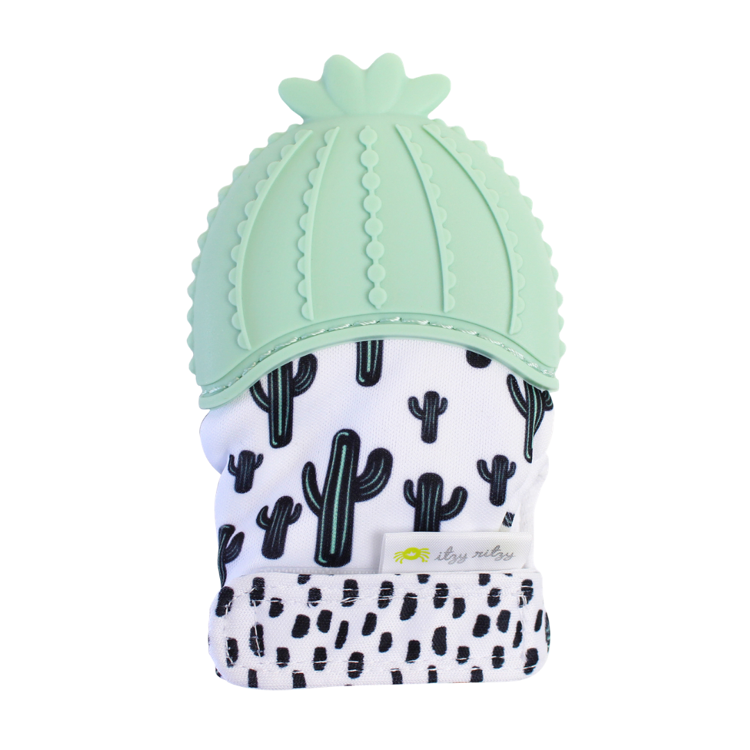 Itzy Mitt™ Silicone Teething Mitts: Cactus