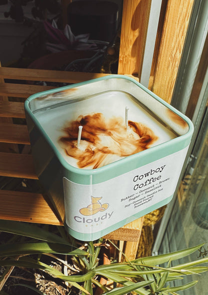Cowboy coffee candle