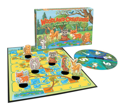 Woodland Creatures Snakes and Ladders Board Game