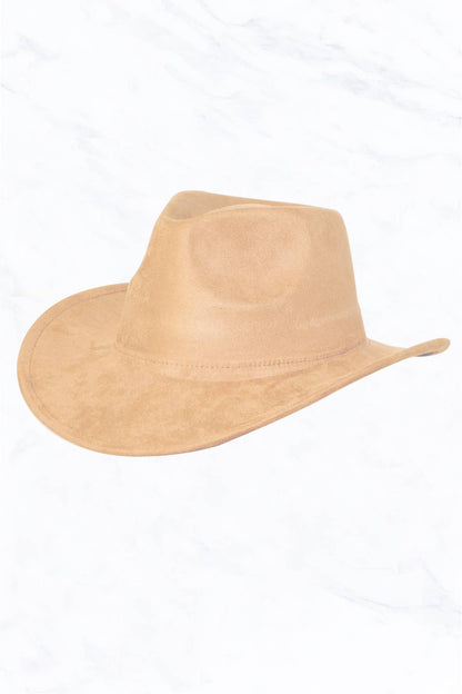 Suzie Q USA - Suede Regular Cowboy Fedora Hat: Camel