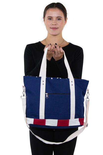 USA Flag Canvas Tote Bag