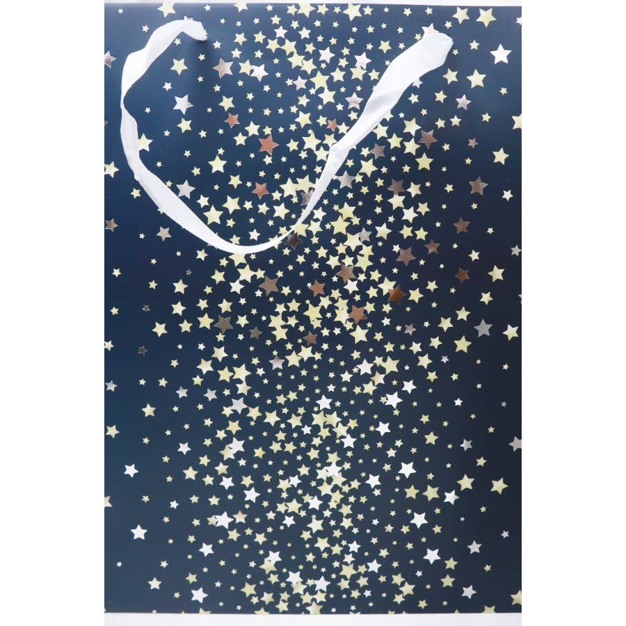 Love and Repeat - Gold Foil Stars Solid Color Large Size Gift Bag: MIX COLOR / ONE