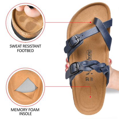 Aerothotic Irene Soft Footbed Women Cork Slide Sandals: