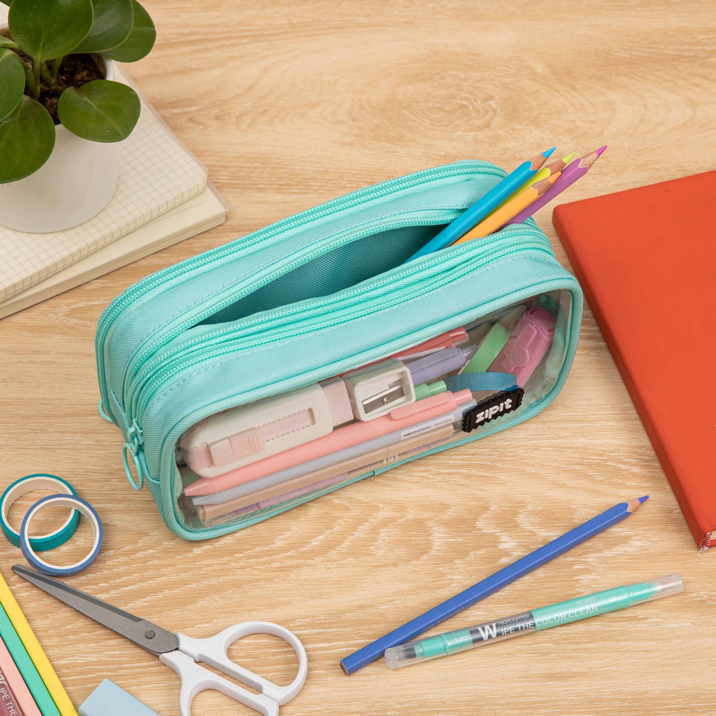 Mint Half & Half Pencil Case