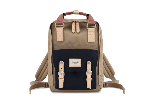 Vintage waterproof backpack Beige/navy