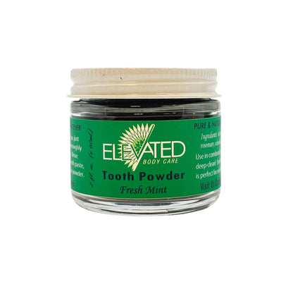 Taylor's Naturals - ELEVATED - Charcoal TOOTH Powder - Plastic FREE Glass Jar