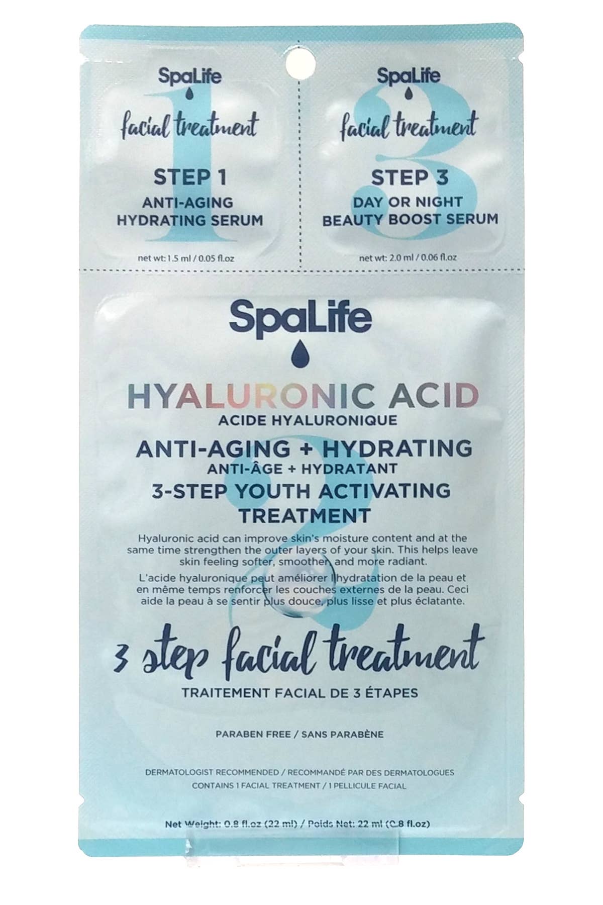 Three Step Facial Treatment with Hyaluronic Acid 3 Pack