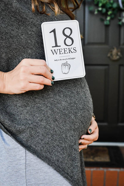 Pregnancy Milestone Cards | Baby Announcement & Reveal