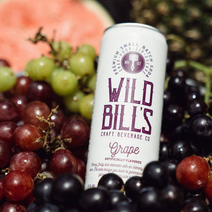 Wild Bill’s Craft Beverage Co. - Grape - Premium Cane Sugar Soda, 12-Pack, Cans