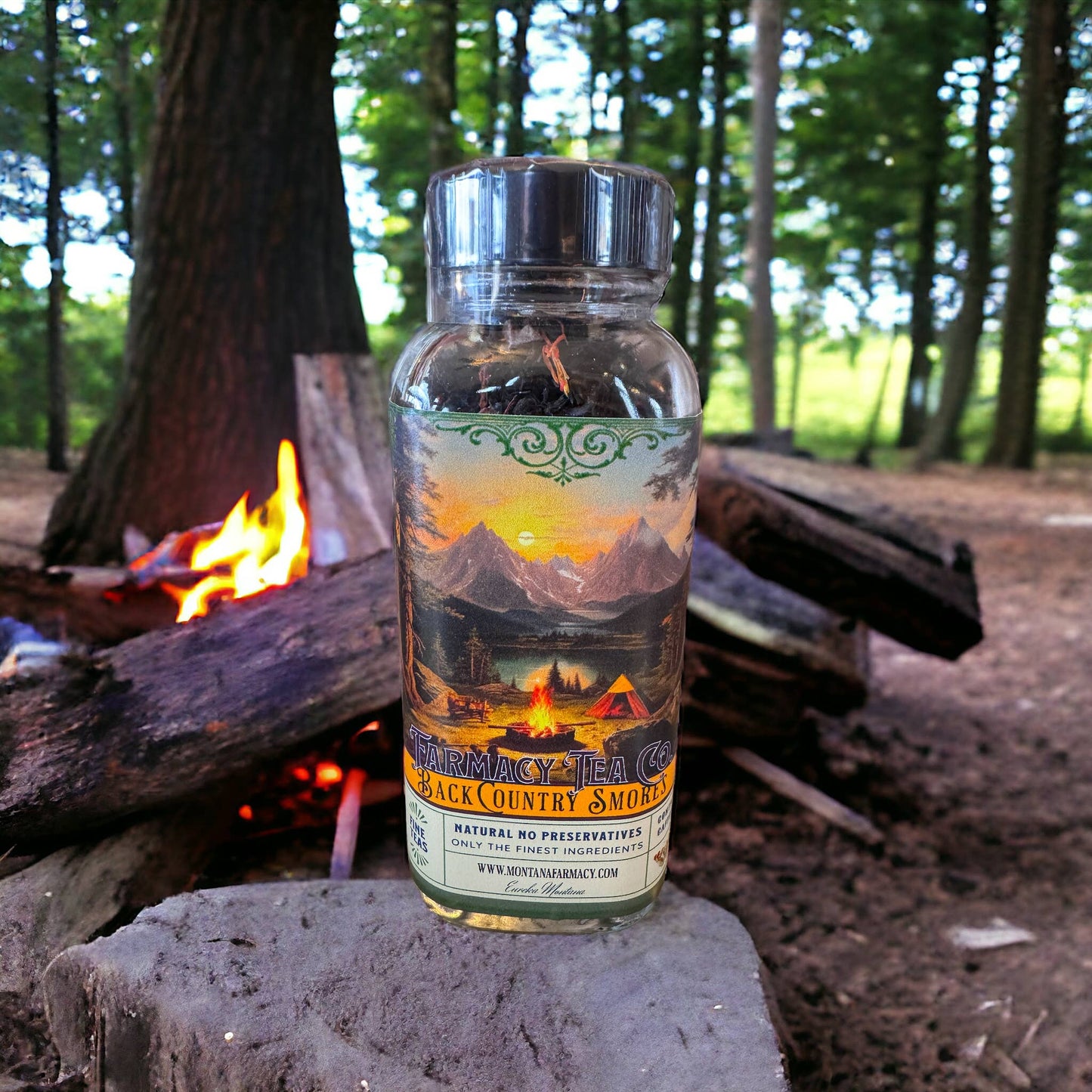 Vintage Smore's tea Campfire Outdoorsy