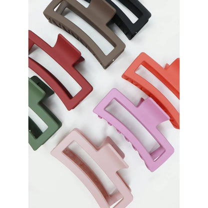 Matte Jumbo Cut Out Rectangle Hair Claw