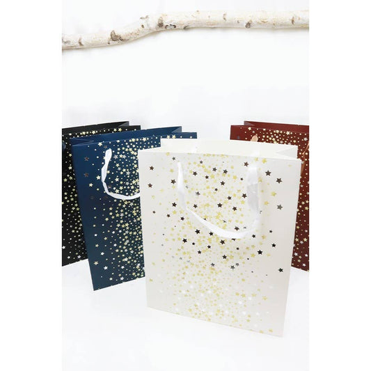 Love and Repeat - Gold Foil Stars Solid Color Large Size Gift Bag: MIX COLOR / ONE