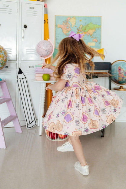 SALE Peanut Butter Jelly Time S/S Pocket Twirl Dress