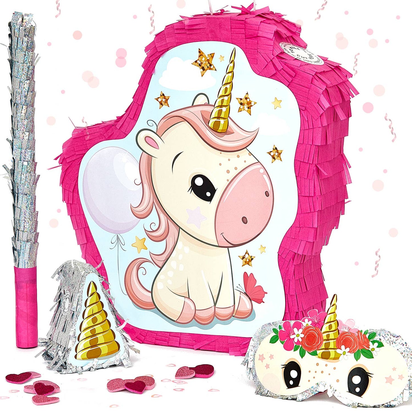 Unicorn Pinata Theme Birthday Party Favor Treasure Hunt Game